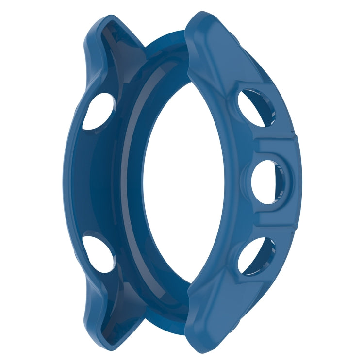 For Garmin Forerunner 955 Armor Hollow TPU Watch Case(Dark Blue) - Watch Cases by buy2fix | Online Shopping UK | buy2fix