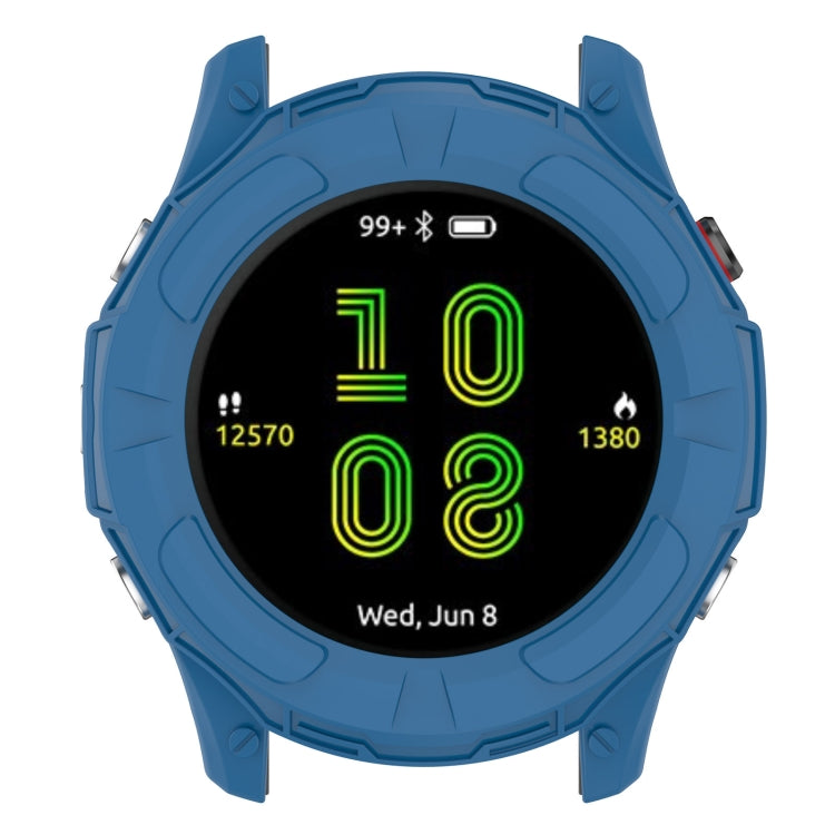 For Garmin Forerunner 955 Armor Hollow TPU Watch Case(Dark Blue) - Watch Cases by buy2fix | Online Shopping UK | buy2fix