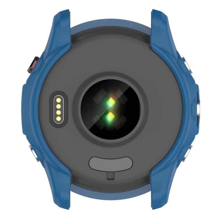 For Garmin Forerunner 955 Armor Hollow TPU Watch Case(Dark Blue) - Watch Cases by buy2fix | Online Shopping UK | buy2fix