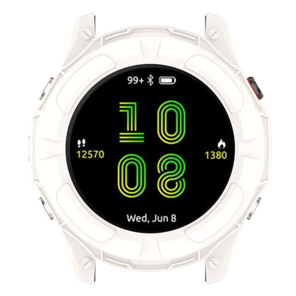 For Garmin Forerunner 955 Armor Hollow TPU Watch Case(Lvory White) - Watch Cases by buy2fix | Online Shopping UK | buy2fix