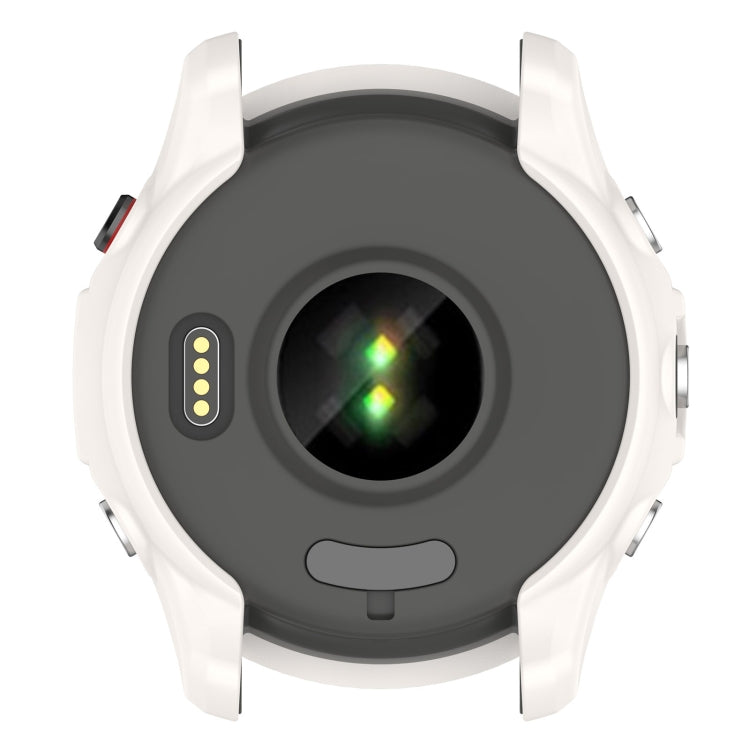 For Garmin Forerunner 955 Armor Hollow TPU Watch Case(Lvory White) - Watch Cases by buy2fix | Online Shopping UK | buy2fix