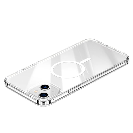 For iPhone 14 Magsafe Magnetic Four Corner Airbags Phone Case (Transparent) by buy2fix