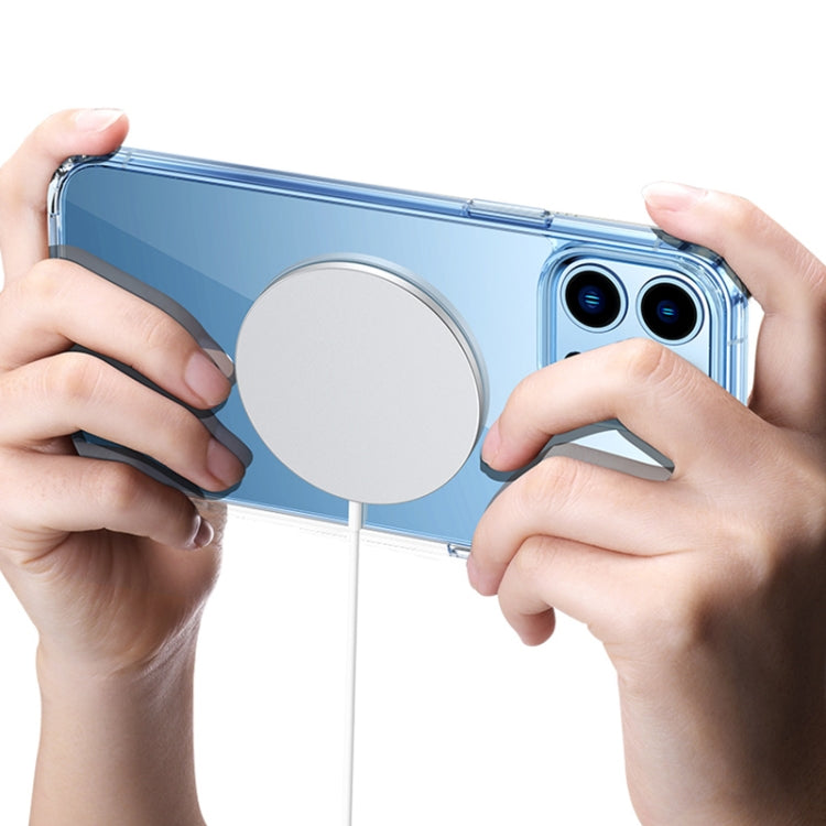 For iPhone 14 Magsafe Magnetic Four Corner Airbags Phone Case (Transparent) by buy2fix