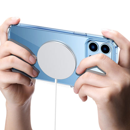 For iPhone 14 Magsafe Magnetic Four Corner Airbags Phone Case (Transparent) by buy2fix