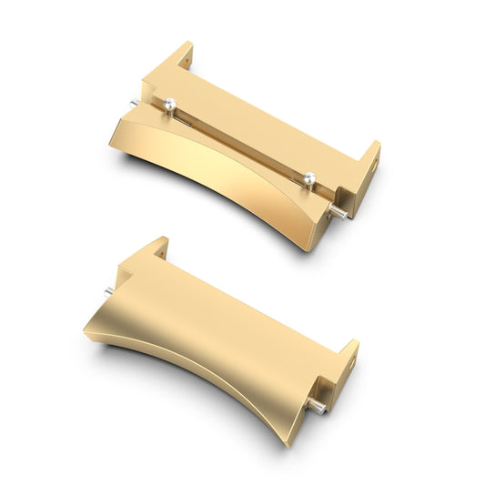 For Samsung Galaxy Watch 5 / Watch 5 Pro / Watch 4 / Watch 4 Classic 1 Pair Universal Metal Watch Band Connectors(Gold) - Other Parts by buy2fix | Online Shopping UK | buy2fix