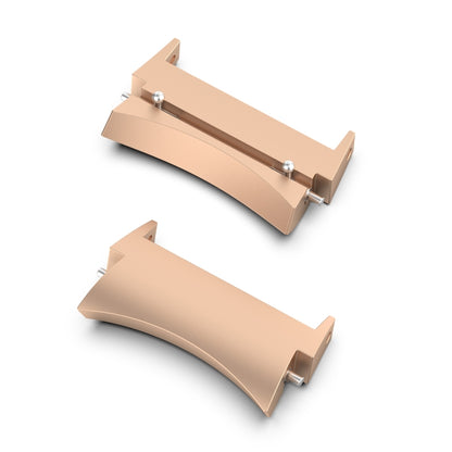 For Samsung Galaxy Watch 5 / Watch 5 Pro / Watch 4 / Watch 4 Classic 1 Pair Universal Metal Watch Band Connectors(Rose Gold) - Other Parts by buy2fix | Online Shopping UK | buy2fix