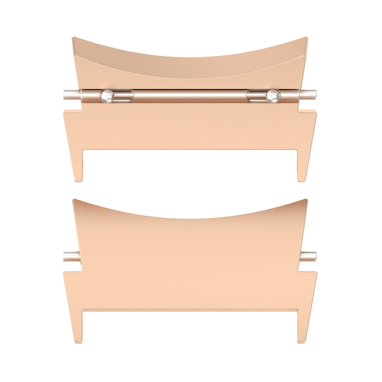 For Samsung Galaxy Watch 5 / Watch 5 Pro / Watch 4 / Watch 4 Classic 1 Pair Universal Metal Watch Band Connectors(Rose Gold) - Other Parts by buy2fix | Online Shopping UK | buy2fix