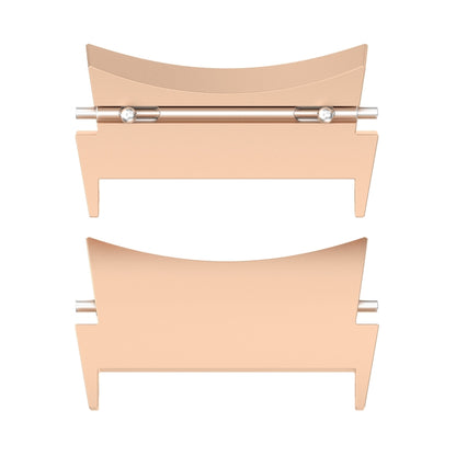 For Samsung Galaxy Watch 5 / Watch 5 Pro / Watch 4 / Watch 4 Classic 1 Pair Universal Metal Watch Band Connectors(Rose Gold) - Other Parts by buy2fix | Online Shopping UK | buy2fix