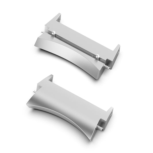 For Samsung Galaxy Watch 5 / Watch 5 Pro / Watch 4 / Watch 4 Classic 1 Pair Universal Metal Watch Band Connectors(Silver) - Other Parts by buy2fix | Online Shopping UK | buy2fix