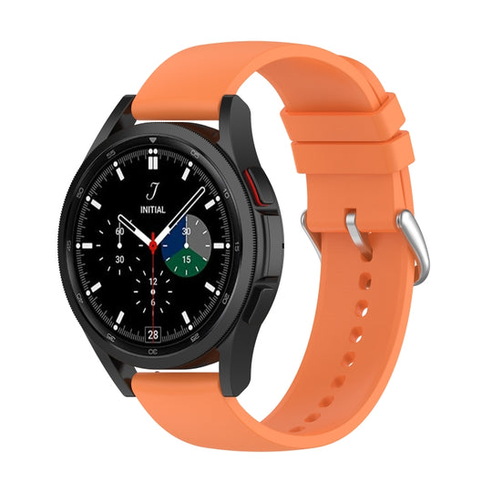 For Samsung Galaxy Watch 5 44mm 20mm Round Tail Silicone Watch Band(Orange)