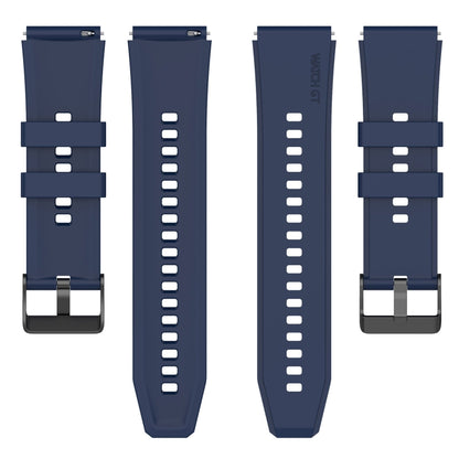For Samsung Galaxy Watch 5 40mm 20mm Black Buckle Step Silicone Watch Band(Blue) - Watch Bands by buy2fix | Online Shopping UK | buy2fix