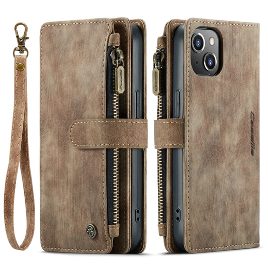 For iPhone 14 CaseMe C30 Multifunctional Phone Leather Case (Brown) - iPhone 14 Cases by CaseMe | Online Shopping UK | buy2fix
