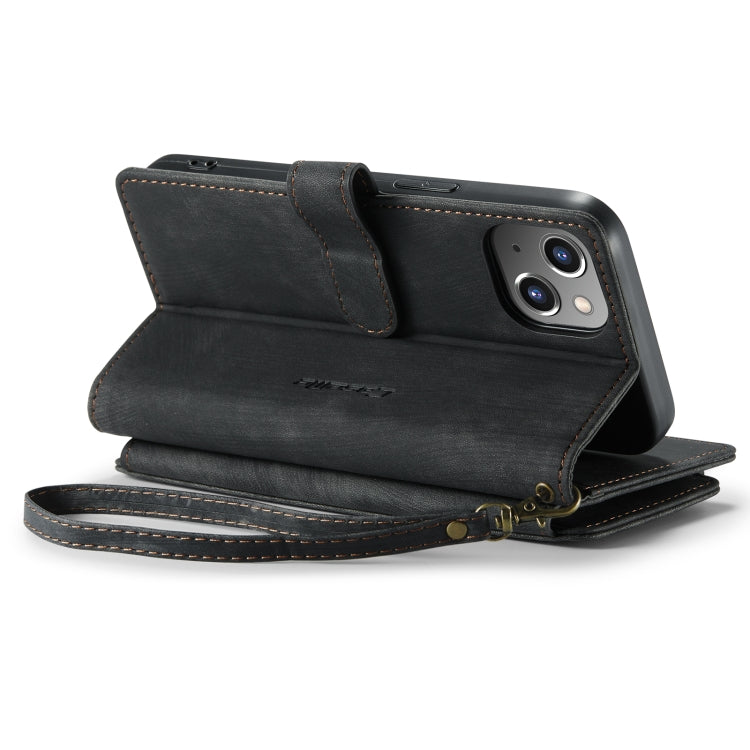 For iPhone 14 CaseMe C30 Multifunctional Phone Leather Case (Black) - iPhone 14 Cases by CaseMe | Online Shopping UK | buy2fix