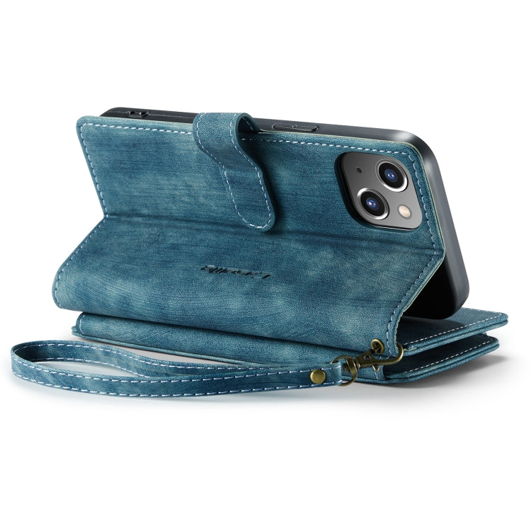 For iPhone 14 Plus CaseMe C30 Multifunctional Phone Leather Case (Blue) - iPhone 14 Plus Cases by CaseMe | Online Shopping UK | buy2fix