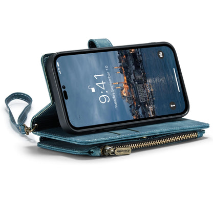 For iPhone 14 Pro CaseMe C30 Multifunctional Phone Leather Case(Blue) - iPhone 14 Pro Cases by CaseMe | Online Shopping UK | buy2fix