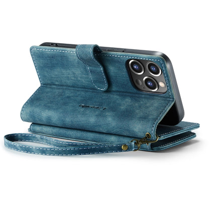 For iPhone 14 Pro CaseMe C30 Multifunctional Phone Leather Case(Blue) - iPhone 14 Pro Cases by CaseMe | Online Shopping UK | buy2fix