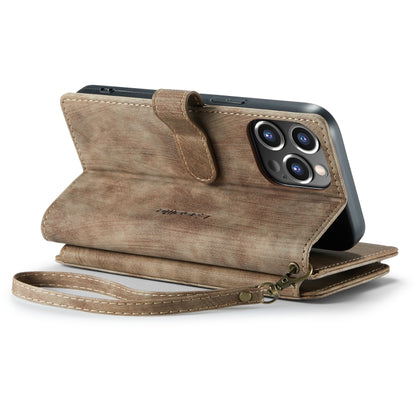 For iPhone 14 Pro CaseMe C30 Multifunctional Phone Leather Case(Brown) - iPhone 14 Pro Cases by CaseMe | Online Shopping UK | buy2fix