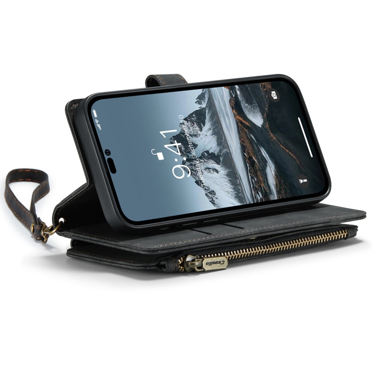 For iPhone 14 Pro CaseMe C30 Multifunctional Phone Leather Case(Black) - iPhone 14 Pro Cases by CaseMe | Online Shopping UK | buy2fix