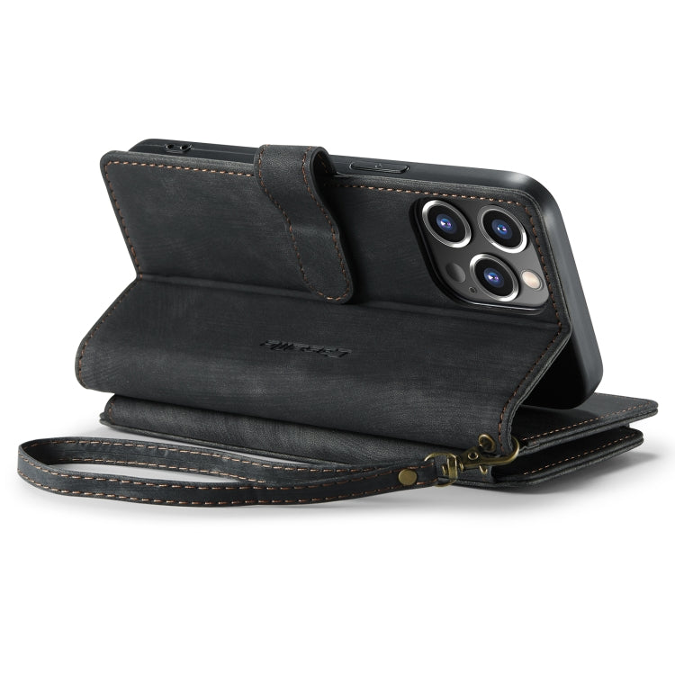 For iPhone 14 Pro CaseMe C30 Multifunctional Phone Leather Case(Black) - iPhone 14 Pro Cases by CaseMe | Online Shopping UK | buy2fix