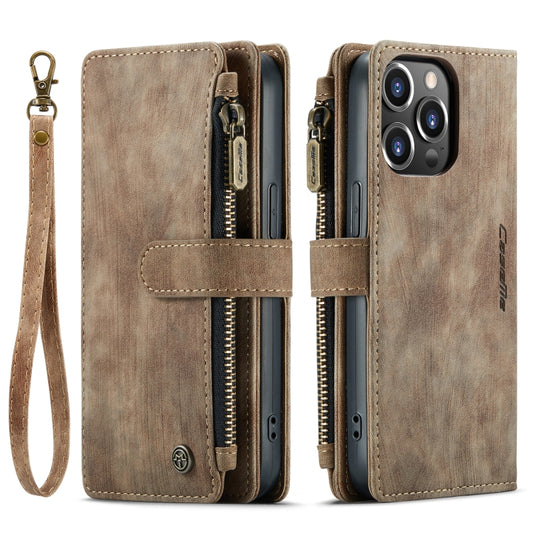 For iPhone 14 Pro Max CaseMe C30 Multifunctional Phone Leather Case (Brown) - iPhone 14 Pro Max Cases by CaseMe | Online Shopping UK | buy2fix