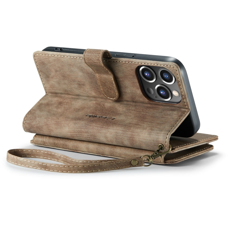 For iPhone 14 Pro Max CaseMe C30 Multifunctional Phone Leather Case (Brown) - iPhone 14 Pro Max Cases by CaseMe | Online Shopping UK | buy2fix