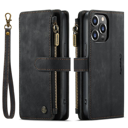 For iPhone 14 Pro Max CaseMe C30 Multifunctional Phone Leather Case (Black) - iPhone 14 Pro Max Cases by CaseMe | Online Shopping UK | buy2fix