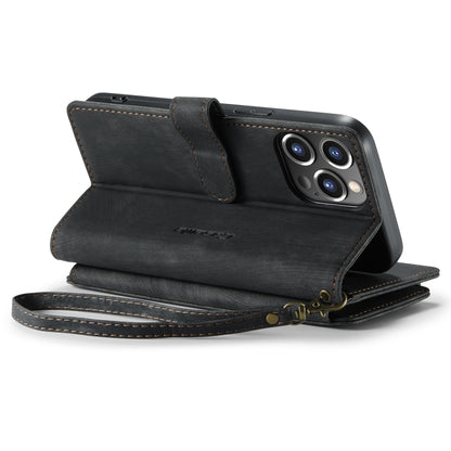 For iPhone 14 Pro Max CaseMe C30 Multifunctional Phone Leather Case (Black) - iPhone 14 Pro Max Cases by CaseMe | Online Shopping UK | buy2fix