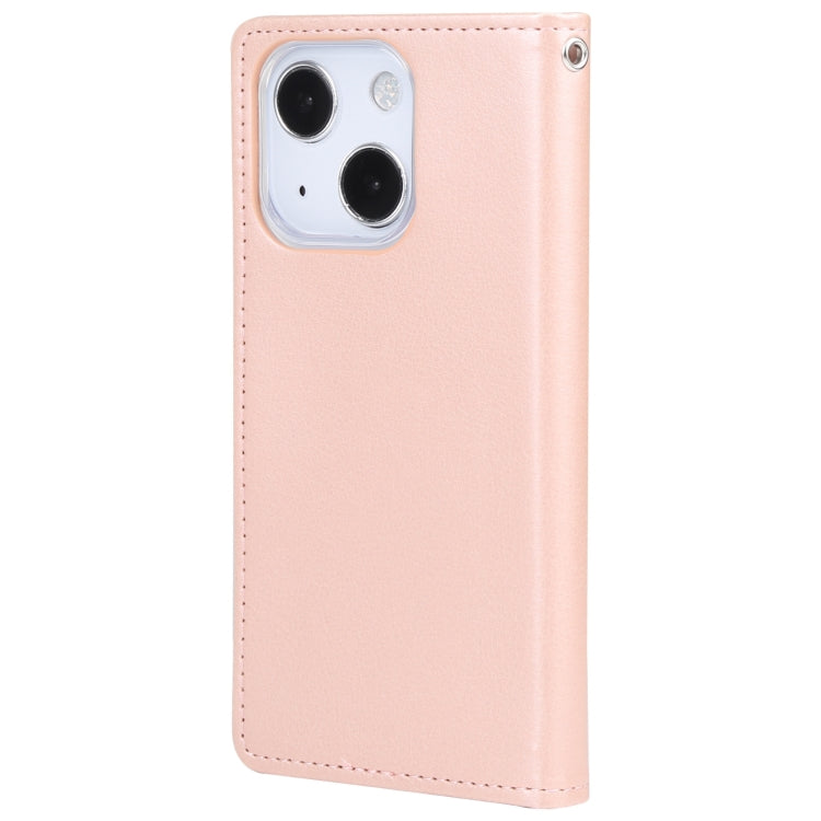 For iPhone 14 GOOSPERY RICH DIARY Crazy Horse Texture Leather Case (Rose Gold) - iPhone 14 Cases by GOOSPERY | Online Shopping UK | buy2fix