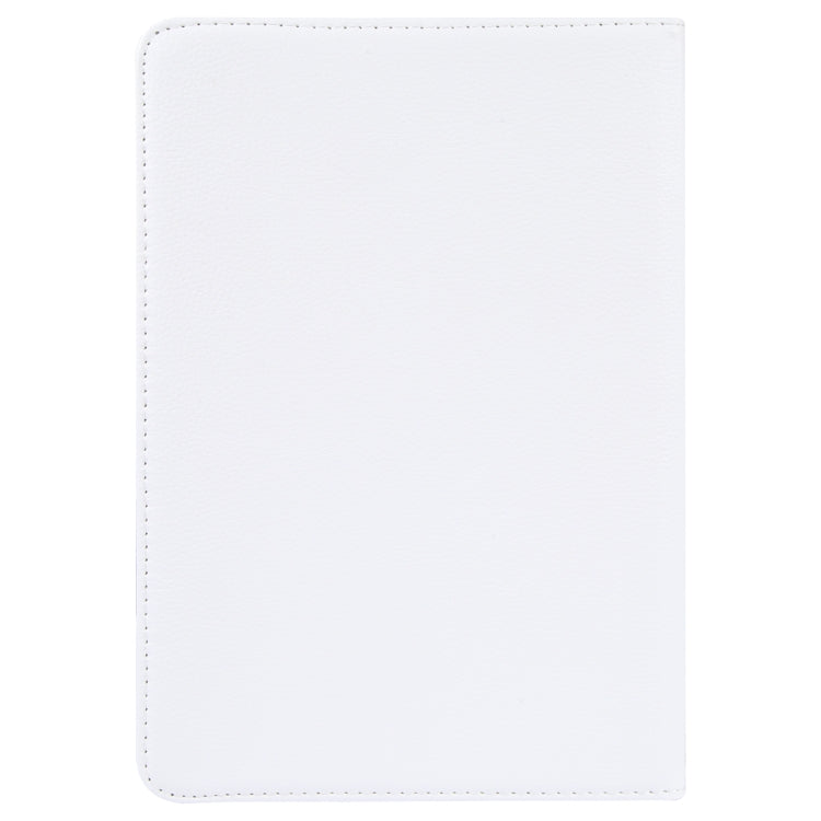 For 7 inch Tablet 360 Degree Rotation Litchi Texture Flip Leather Tablet Case(White) - 7 inch by buy2fix | Online Shopping UK | buy2fix