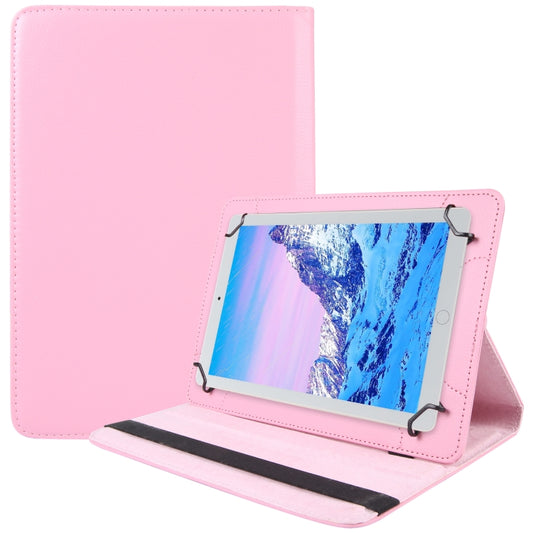For 7 inch Tablet 360 Degree Rotation Litchi Texture Flip Leather Tablet Case(Pink) - 7 inch by buy2fix | Online Shopping UK | buy2fix