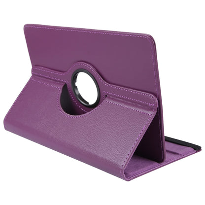 For 7 inch Tablet 360 Degree Rotation Litchi Texture Flip Leather Tablet Case(Purple) - 7 inch by buy2fix | Online Shopping UK | buy2fix