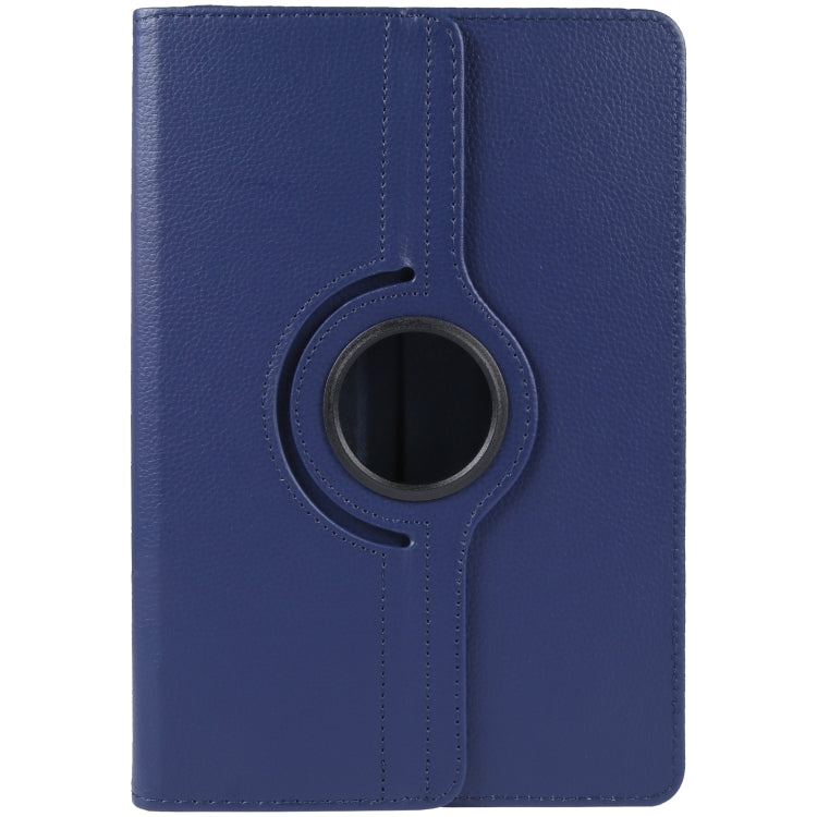 For 7 inch Tablet 360 Degree Rotation Litchi Texture Flip Leather Tablet Case(Blue) - 7 inch by buy2fix | Online Shopping UK | buy2fix