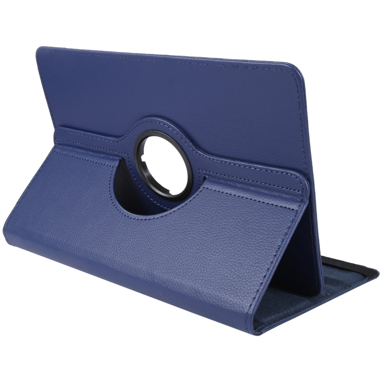For 7 inch Tablet 360 Degree Rotation Litchi Texture Flip Leather Tablet Case(Blue) - 7 inch by buy2fix | Online Shopping UK | buy2fix