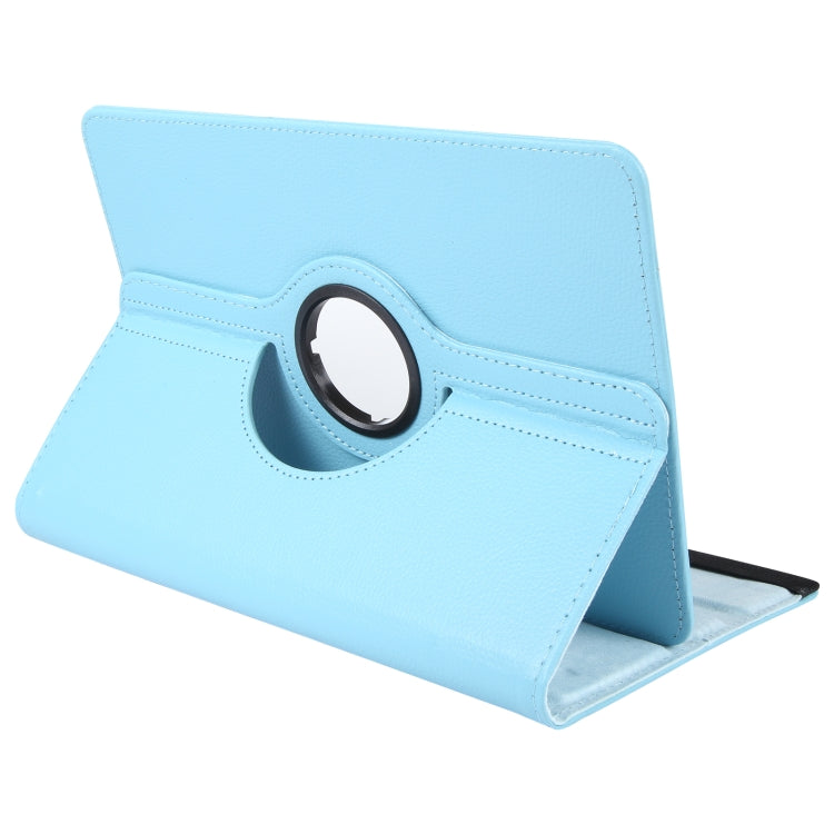 For 7 inch Tablet 360 Degree Rotation Litchi Texture Flip Leather Tablet Case(Sky Blue) - 7 inch by buy2fix | Online Shopping UK | buy2fix