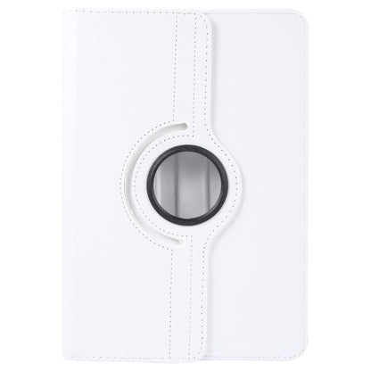 For 10 inch Tablet 360 Degree Rotation Litchi Texture Flip Leather Tablet Case(White) - 10 - 11 inch by buy2fix | Online Shopping UK | buy2fix