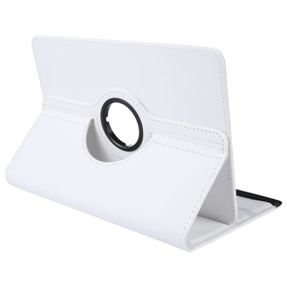 For 10 inch Tablet 360 Degree Rotation Litchi Texture Flip Leather Tablet Case(White) - 10 - 11 inch by buy2fix | Online Shopping UK | buy2fix