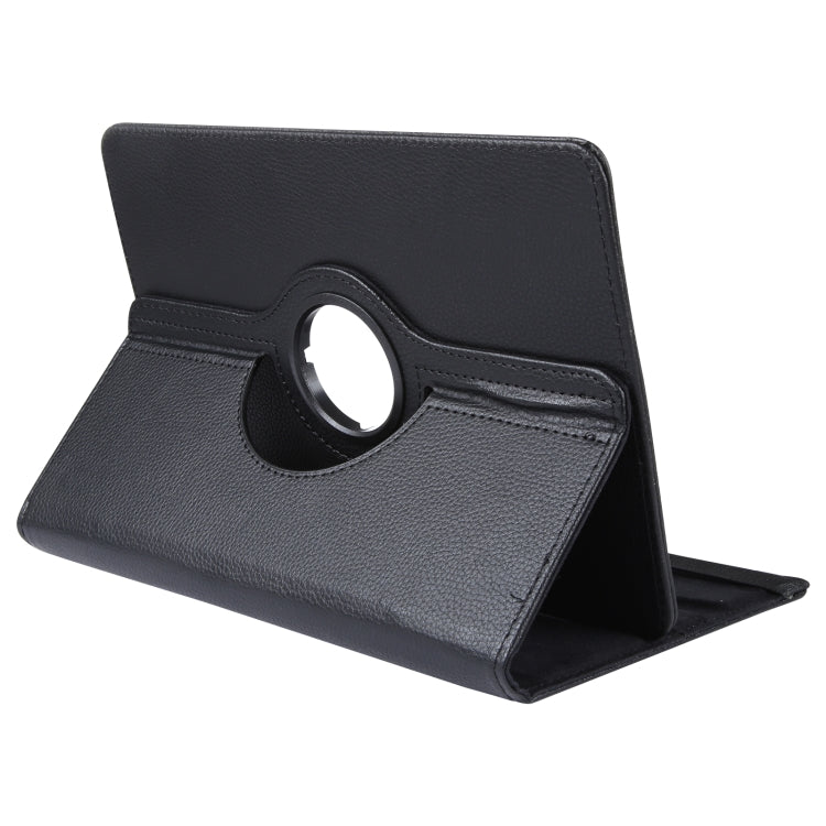 For 10 inch Tablet 360 Degree Rotation Litchi Texture Flip Leather Tablet Case(Black) - 10 - 11 inch by buy2fix | Online Shopping UK | buy2fix