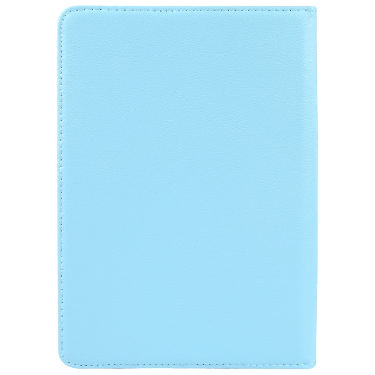 For 10 inch Tablet 360 Degree Rotation Litchi Texture Flip Leather Tablet Case(Sky Blue) - 10 - 11 inch by buy2fix | Online Shopping UK | buy2fix