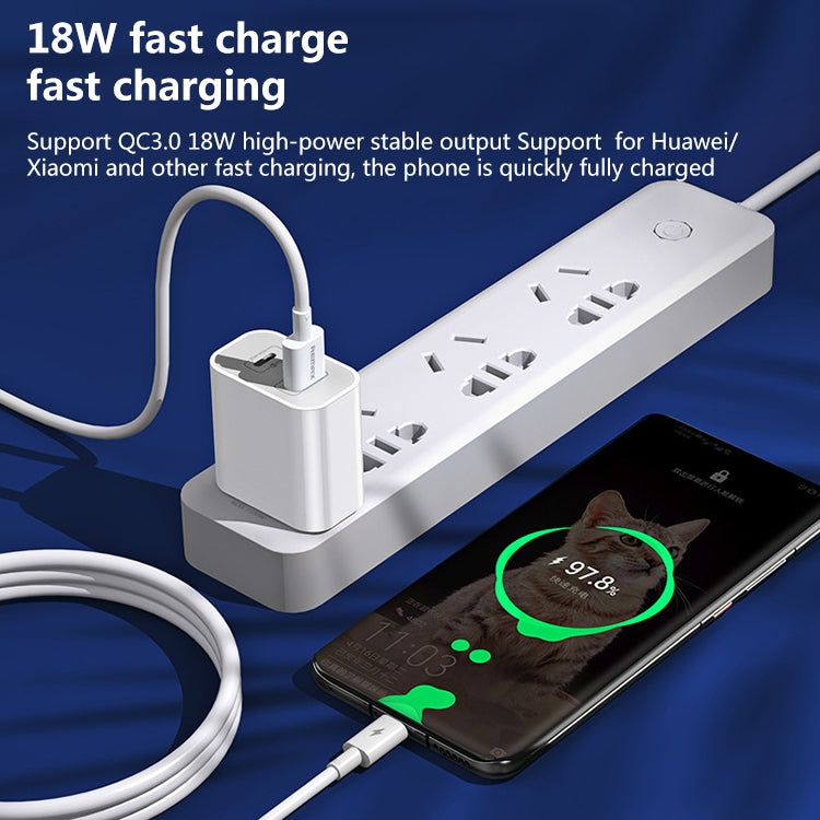 REMAX RP-U68 20W USB+USB-C/Type-C Dual Interface Fast Charger Set, Specification:US Plug(White) - USB Charger by REMAX | Online Shopping UK | buy2fix