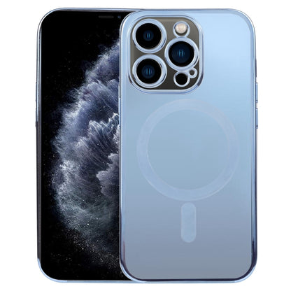For iPhone 11 Pro MagSafe Electroplating Straight TPU Phone Case(Blue) by buy2fix