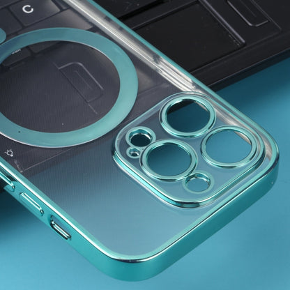 For iPhone 11 Pro Max MagSafe Electroplating Straight TPU Phone Case (Green) by buy2fix