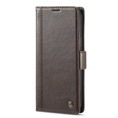 For iPhone 14 LC.IMEEKE Magnetic Buckle Leather Phone Case (Coffee) - iPhone 14 Cases by LC.IMEEKE | Online Shopping UK | buy2fix