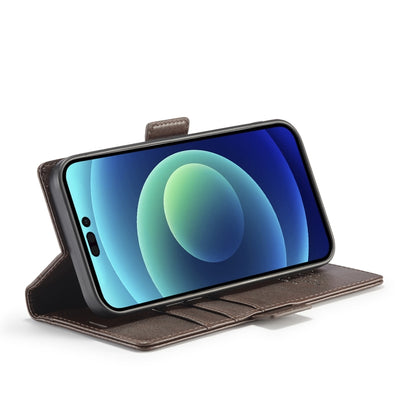 For iPhone 14 LC.IMEEKE Magnetic Buckle Leather Phone Case (Coffee) - iPhone 14 Cases by LC.IMEEKE | Online Shopping UK | buy2fix