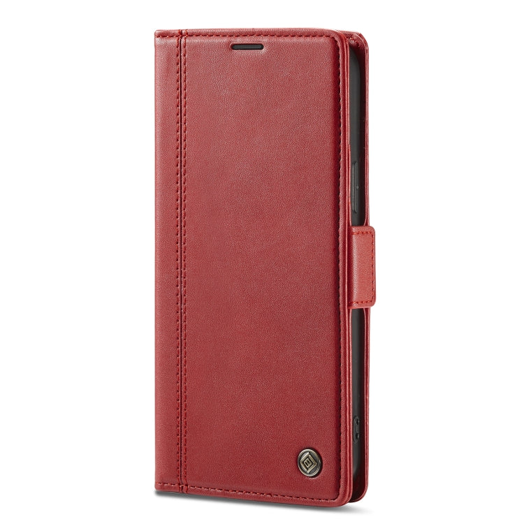 For iPhone 14 LC.IMEEKE Magnetic Buckle Leather Phone Case (Red) - iPhone 14 Cases by LC.IMEEKE | Online Shopping UK | buy2fix