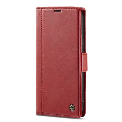 For iPhone 14 LC.IMEEKE Magnetic Buckle Leather Phone Case (Red) - iPhone 14 Cases by LC.IMEEKE | Online Shopping UK | buy2fix