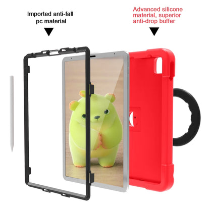 For iPad Pro 11 (2020) PC + Silicone Shockproof Combination Tablet Case with 360 Degree Rotating Holder & Handle(Red+Black) - iPad Pro 11 (2020) Cases by buy2fix | Online Shopping UK | buy2fix