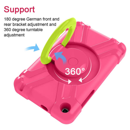 For Galaxy Tab A 8.0 (2019) T290 / T295 PC + Silicone Shockproof Combination Case with 360 Degree Rotating Holder & Handle(Rose Red+Grass Green) - Other Galaxy Tab PC by buy2fix | Online Shopping UK | buy2fix
