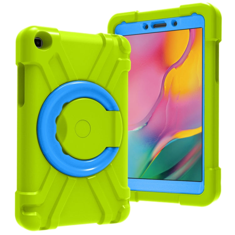 For Galaxy Tab A 8.0 (2019) T290 / T295 PC + Silicone Shockproof Combination Case with 360 Degree Rotating Holder & Handle(Grass Green+Blue) - Other Galaxy Tab PC by buy2fix | Online Shopping UK | buy2fix