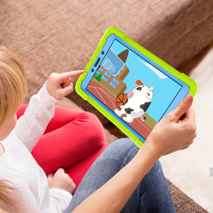 For Galaxy Tab A 8.0 (2019) T290 / T295 PC + Silicone Shockproof Combination Case with 360 Degree Rotating Holder & Handle(Grass Green+Blue) - Other Galaxy Tab PC by buy2fix | Online Shopping UK | buy2fix