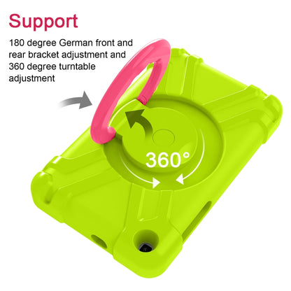 For Galaxy Tab A 8.0 (2019) T290 / T295 PC + Silicone Shockproof Combination Case with 360 Degree Rotating Holder & Handle(Grass Green+Rose Red) - Other Galaxy Tab PC by buy2fix | Online Shopping UK | buy2fix